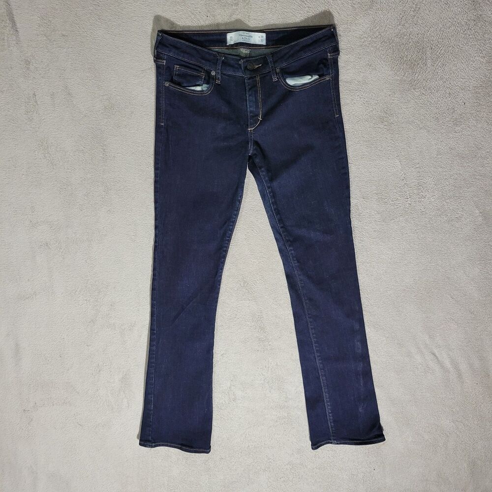 Abercrombie & Fitch Sz 6R W28 L33 Womens The A&F Boot Jeans Fark Blue